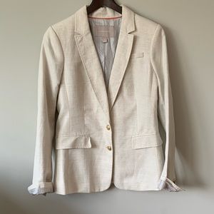 Banana Republic ivory linen blazer, NWOT
